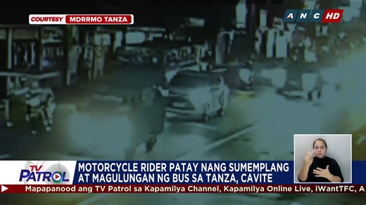 53K views · 437 reactions | Patay ang isang rider matapos umanong mawalan ng balanse at sumemplang ang sinasakyang motorsiklo bago nagulungan ng mini bus sa Tanza, Cavite. | TV Patrol | Facebook