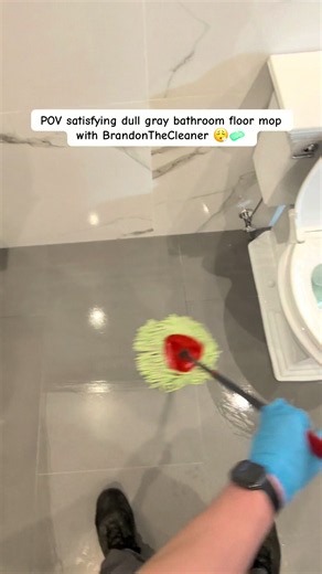 Group poop bathroom floor satisfying mop using ocedar spin mop and neutral floor cleaner with dirty water dump at the end 😮‍💨🧼 #mopping #bathroomcleaning #cleaningasmr #satisfyingcleaning #floorcleaning