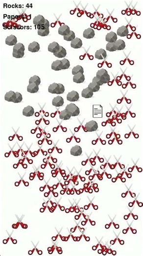 Rock paper scissors #simulation #asmr #asmrsounds #satisfyingsounds