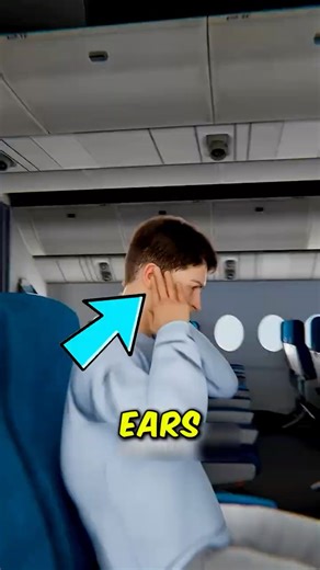 Why Your Ears POP on Planes 😳✈️ #AviationFacts #WhyEarsPop #TravelTips