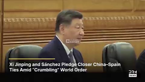 Xi Jinping to Pedro Sánchez:China and Spain are both principled and reasonable countries. We are willing to stand on the right side of history.We should oppose the law of the jungle and together maintain true multilateralism and protect world peace and development.