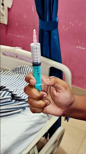 Injection Pulling And Mix Ns Saline 😱💉#hospital #doctor #injection