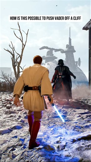 How Is This Possible To Push Vader Off a Cliff.