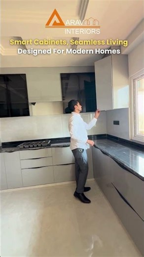 Luxury Modular Kitchen in Jaipur 😍 Smart Storage & Modern Kitchen Design #Shorts