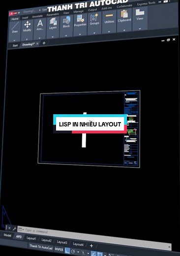 Lisp trong nhiều layout của AutoCAD