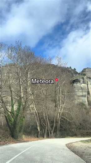 Quick stop! Meteora📍 According to Greek myth, Meteora’s towering rocks were placed there by monks with divine help, or formed when the gods lifted stone pillars from the earth to bring people closer to heaven✨#greekmythology #travelgreece #meteora #movingaboard #greecetiktokers