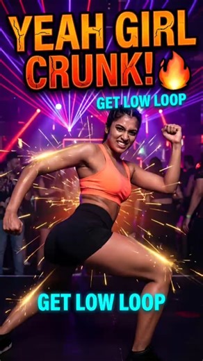 Girl CRUNK Yeah Usher! Lil Jon Fire Dance 🔥 #Shorts