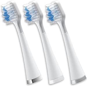 Waterpik Triple Sonic Tooth Brush Heads Replacement, Complete Care, STRB-3WW, 3 Count (Pack of 1), White