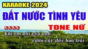 Đất Nước Tình Yêu Karaoke Tone Nữ| Hay Nhất 2024 - Beat Media