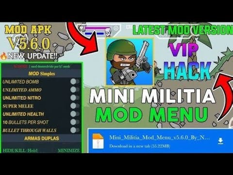 💣 Mini Militia Unlimited Health Ammo | Latest MOD MENU Download | All Hacks Unlocked Pro Pack Free 🔥