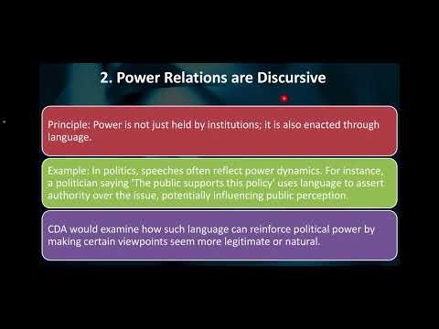 Common/Main Principles of Critical Discourse Analysis