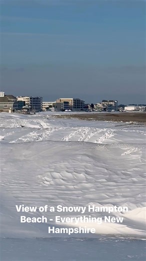 View of a Snowy Hampton Beach #fblifestyle Original Audio | Everything New Hampshire