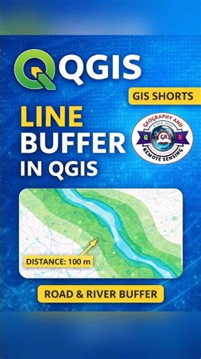 Create Line Buffer in QGIS #shorts