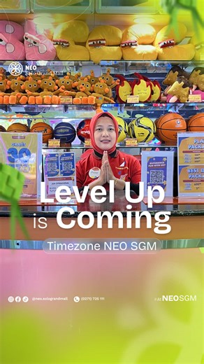Siap-siap sambut yang baru di NEO SGM🤩🏬 Main bareng jadi makin seru di Timezone NEO SGM dengan Bumper Car dan VR Experience yang akan hadir dan jadi yang pertama di Solo So, jangan lupa stay tuned terus media sosial NEO SGM biar makin update‼️📲 #AtNEOSGM #timezone #playgroundsolo #NewFaceAtSGM #promosolo