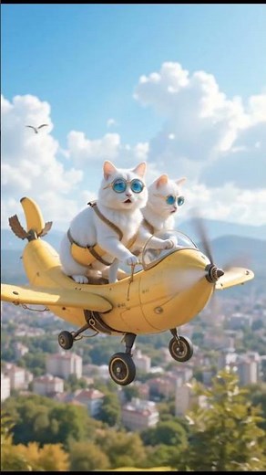 Helicopter Cat Video 🚁😺 Funny & Cute AI Cat Flying in Style!