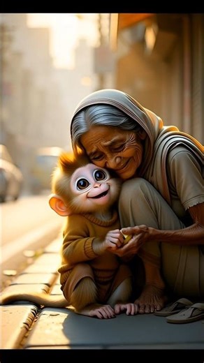 She didn’t ask for money, she was hungry and Momo understood.🐒❤️