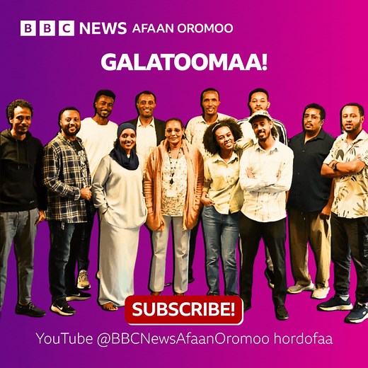 24K views · 567 reactions | ✨ Yeroo gabaabaa keessatti hordoftoota 3️0️,0️0️0️ Ammallee YouTube BBC Afaan Oromoo 'subscribe' tolchaa. Kaaniifis qoodaa. Galata nurraa fudhaa!  https://bbc.in/3Tq7Ynf | BBC News Afaan Oromoo | Facebook
