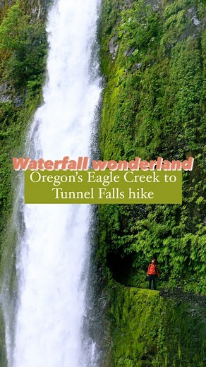Gwyn and Ami Manser | PNW + USA adventure travel on Instagram: "The Oregon hike with 100 waterfalls… … okay, well, we lost count after 25 falls 👀 BUT STILL, the waterfalls felt endless! 💦 The best time to see all of the falls in action is in spring and very early summer after a couple weeks of rain! 🌧 ✨ SEND this guide to your PNW hiking buddy, and FOLLOW @gwynandami for more Pacific Northwest hike and travel inspiration! 🥾 Tunnel Falls via Eagle Creek Trail #440 (as listed on @alltrails ) �