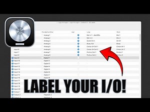 Logic Pro 11 - I/O Labels (Custom names for mics, preamps & hardware!)
