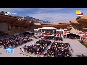 #PapeàMonaco Messe au stade Louis-II présidée par le pape Léon XIV