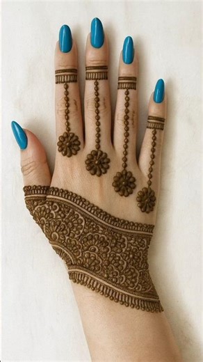 Easy Simple Mehndi Design Back Hand/ unique Simple Mehndi Design #mehndi#mehandidesign#shorts#henna
