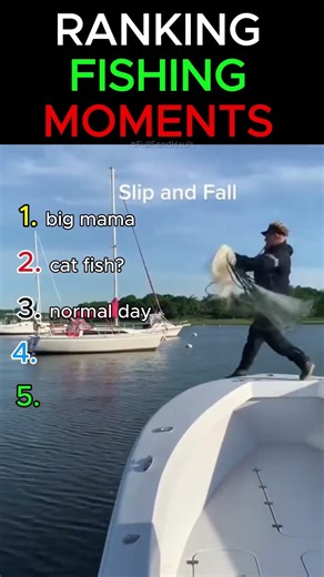 Ranking 5 Fishing Moments Fails #shorts #fishing
