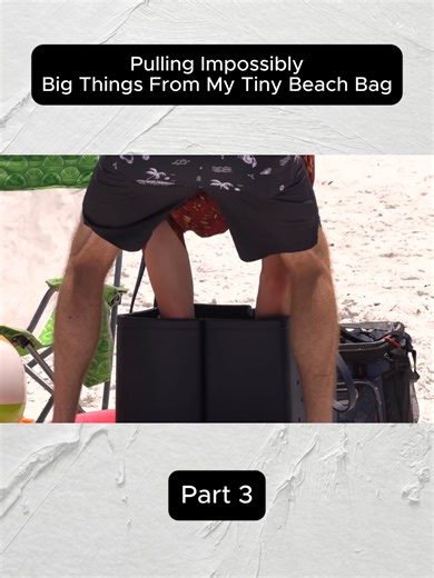 Pulling Impossibly Big Things From My Tiny Beach Bag #vlogs #funny #prank #fory #fyp #viral