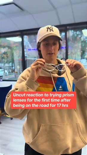 Vivid Visions Optometry, Inc on Instagram: "Thankful beyond words for her trust and for sharing her first-time reaction 🤍 She drove 17 hours just to get an accurate prism prescription. We were able to evaluate her, fine-tune the prisms, make the glasses the same day, and send her home seeing differently. Her entire life she was told she had “perfect” 20/20 vision. This is exactly why visual alignment matters, not just clarity. Stories like this are why we do what we do at Vivid Visions Optometr