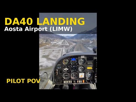 Smooth DA40 Landing at Aosta Airport (LIMW) | Pilot POV