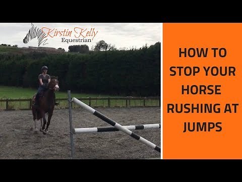 How to stop your horse rushing at jumps with Kirstin Kelly.