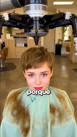 This ROBOT STYLIST cuts hair in minutes 💖 #hair #ai