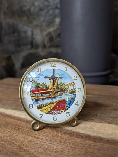 Vintage Wind up Tabletop Windmill Clock-rare Collectible Clock-working Clock - Etsy Canada