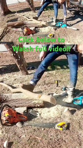 I turned tree branches into handrails #shorts