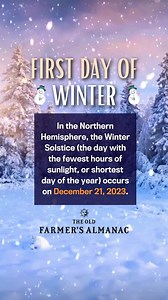 188K views · 2.8K reactions | Happy Winter Solstice! ⛄️ Today, planet Earth is tilted as far away from the Sun as possible, which means that the Sun’s path across the sky is as low in the sky as it can be, resulting in "short" days with limited daylight. But from here on out, the days will get longer! Almanac.com/Winter-Solstice | The Old Farmers Almanac | Facebook