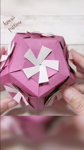 折り紙 お花🌸のくす玉を作ってみた! 作り方は関連動画でみてね#shorts #short#diy#paper #origami#origamitutorial #original#оригами