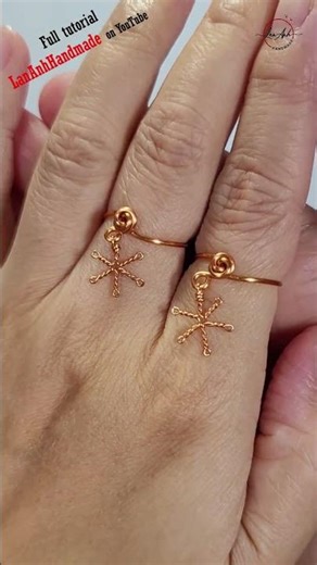 Snowflakes ring - Free tutorial video link above the title #shortsvideo #jewelry #ring