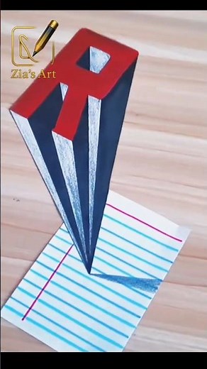​The Car Drove Over My 3D Drawing! 🤯 The Secret to the Floating 'R' Illusion