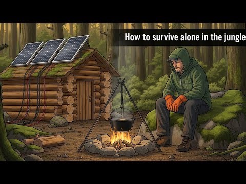 Alone in the Jungle – Making a Cozy Home | Primitive ASMR