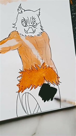 Drawing inosuke 🔥🔥 #dj #remix #speedsong #music