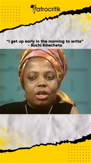 Afrocritik on Instagram: "In this interview from 1975, Buchi Emecheta answered to how she managed to write books as a mother of five children.👏🏽"