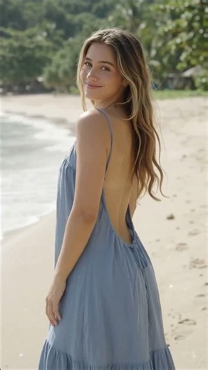 Beautiful American Young Woman Goes Surfing | Amazing Tropical Beach Adventure #shorts