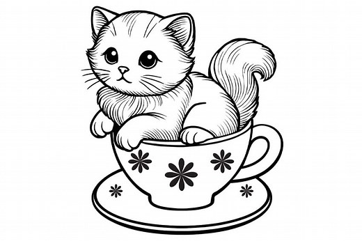Kitten Coloring Pages | Free, Printable Kitten Coloring Sheets