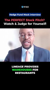 3.5K views |  A stock pitch is practically GUARANTEED in a hedge fund interview—so if you’re not ready, you’re already behind.  In this video, Chris Riggs—WSO Academy Head Mentor & former Citadel analyst—shows you exactly how to nail it.  Want to watch the full mock interview? ️ Click here  https://youtu.be/qOm2UNzvGh8?si=1LkGG4r_KuiSBLTQ #hedgefunds #wallstreet #financecareers | Wall Street Oasis | Facebook