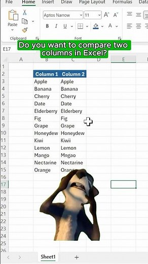 How to Compare Two Columns in Excel in Seconds! #munimmasterclass #exceltips
