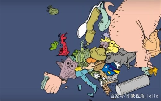欧洲国家版图变得可爱