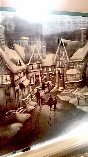 Making footprints in snow spray #artsandcrafts #snowspray #windowart #sprayartist