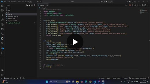 #machinelearning #nlp #python #ai #textgeneration #datascience #generativeai | samarth saindane