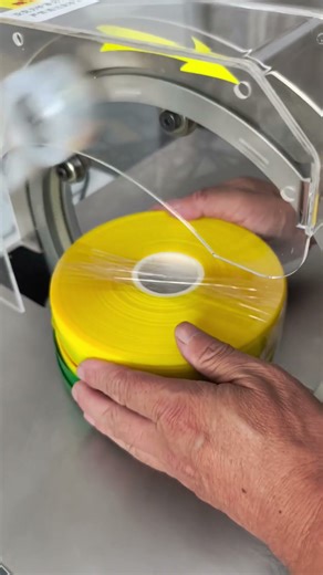 stretch wrap bundling machine for pvc edge banding tape, OPP tape #stretchfilmbundlingmachine