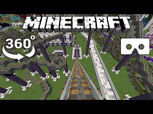 Roller Coaster MAGICIAN CASTLE! in 360° - Minecraft VR 4K 60FP