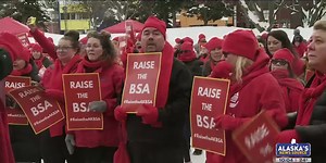 Hundreds march, rally in Anchorage to raise Alaska’s Base Student Allocation